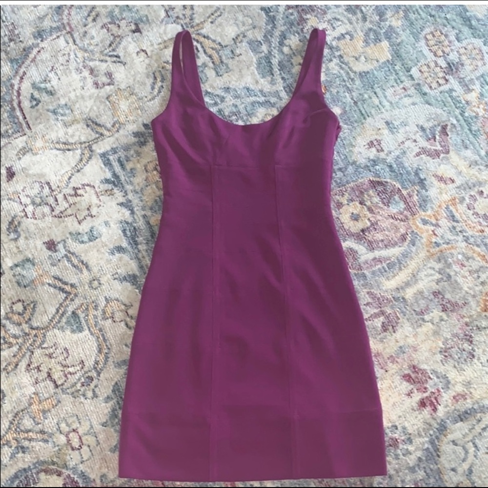 BCBGeneration Purple Bandage Mini Dress